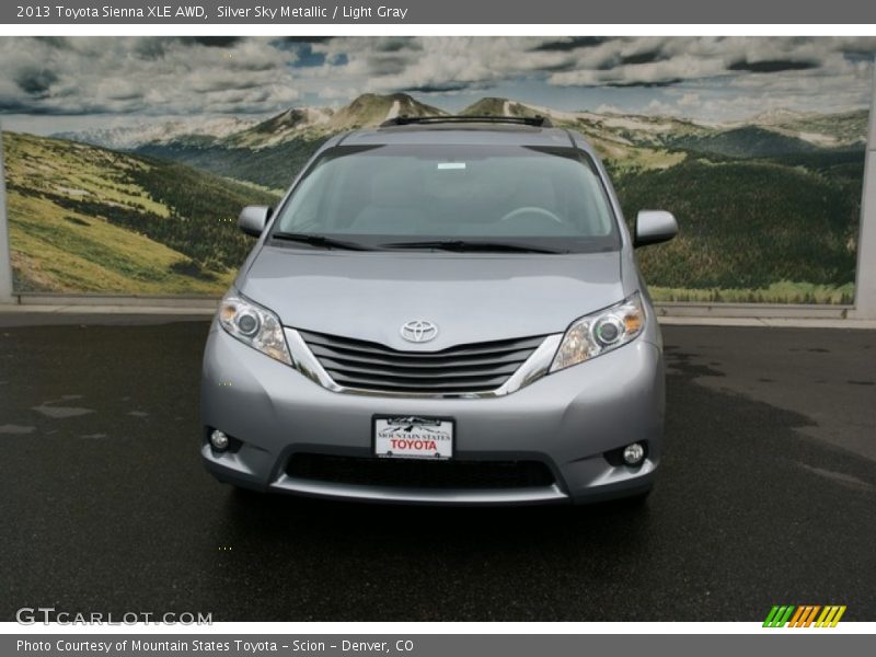 Silver Sky Metallic / Light Gray 2013 Toyota Sienna XLE AWD