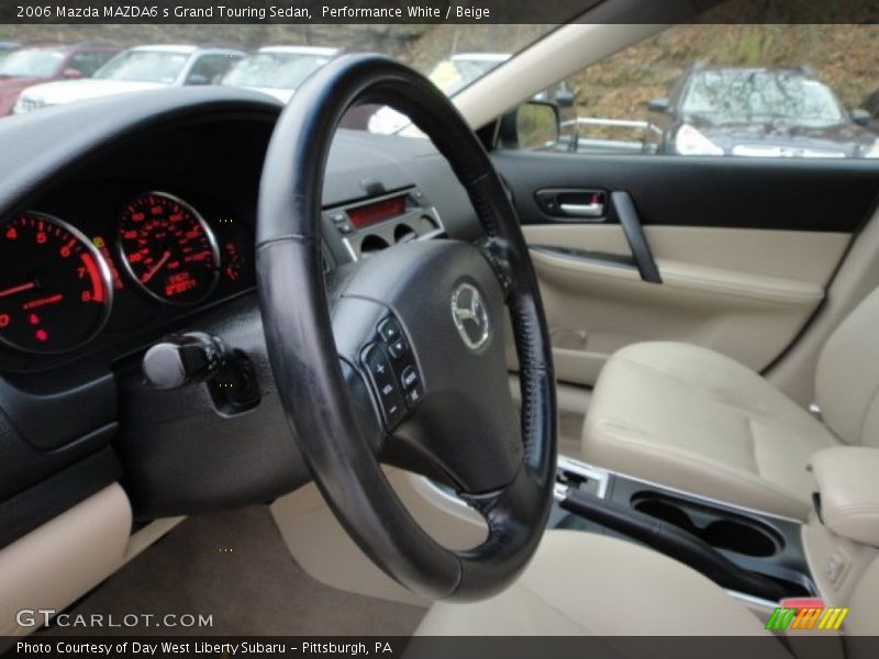 Performance White / Beige 2006 Mazda MAZDA6 s Grand Touring Sedan