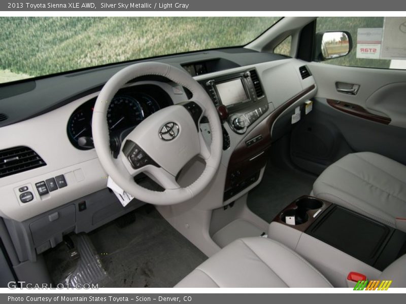 Silver Sky Metallic / Light Gray 2013 Toyota Sienna XLE AWD