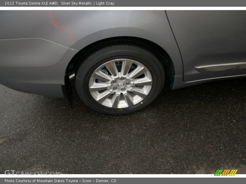 Silver Sky Metallic / Light Gray 2013 Toyota Sienna XLE AWD