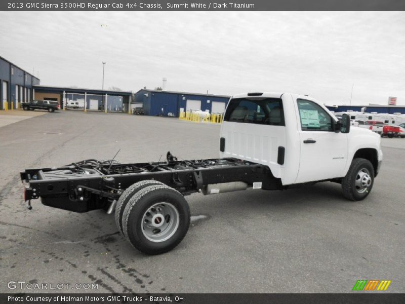 Summit White / Dark Titanium 2013 GMC Sierra 3500HD Regular Cab 4x4 Chassis