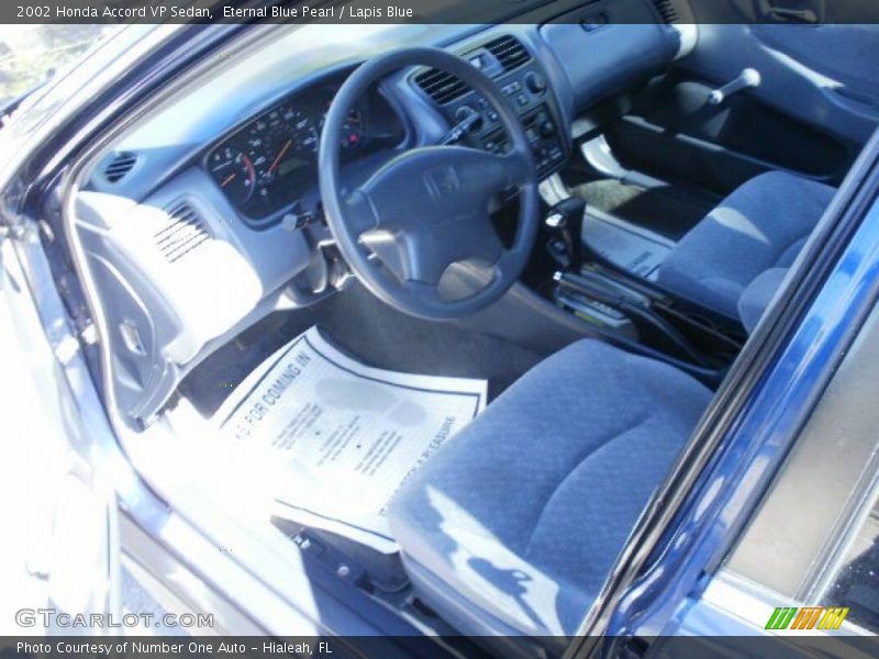 Eternal Blue Pearl / Lapis Blue 2002 Honda Accord VP Sedan