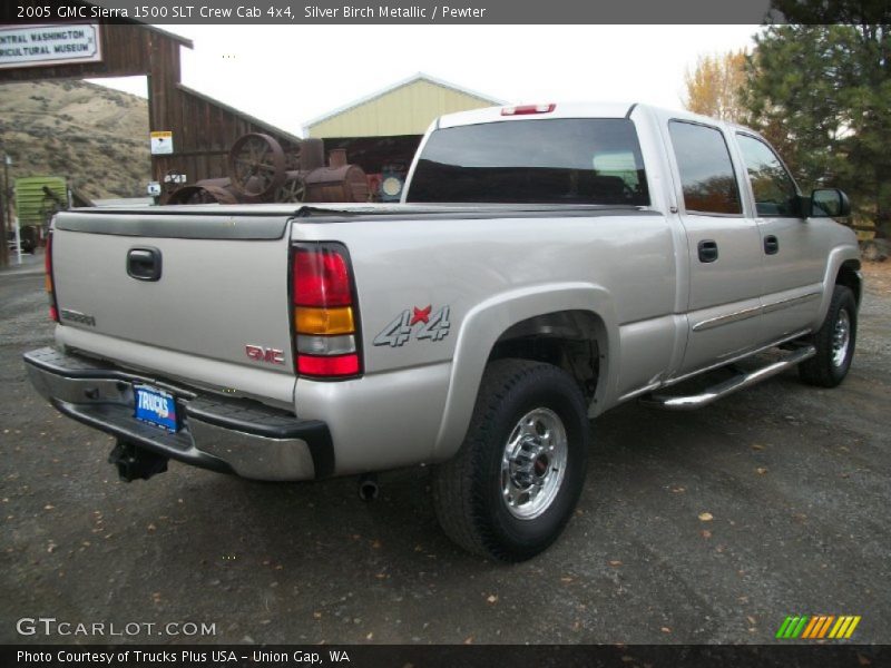 Silver Birch Metallic / Pewter 2005 GMC Sierra 1500 SLT Crew Cab 4x4