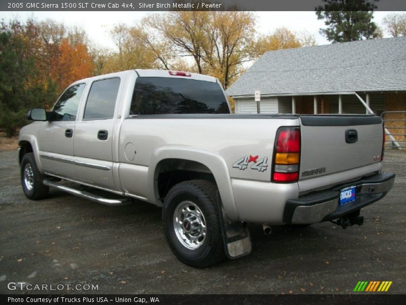 Silver Birch Metallic / Pewter 2005 GMC Sierra 1500 SLT Crew Cab 4x4