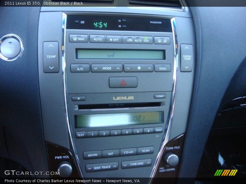 Obsidian Black / Black 2011 Lexus ES 350