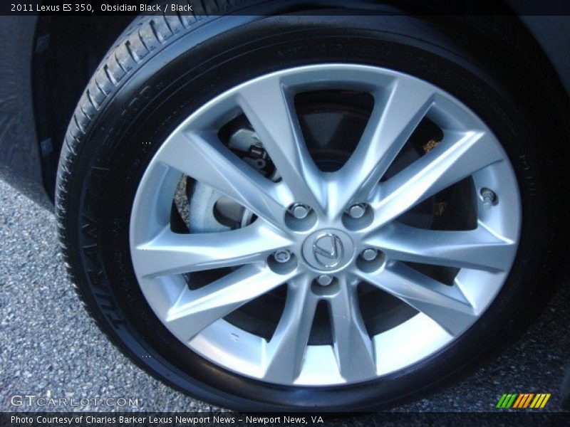 Obsidian Black / Black 2011 Lexus ES 350