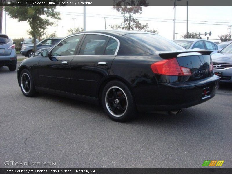 Black Obsidian / Graphite 2003 Infiniti G 35 Sedan