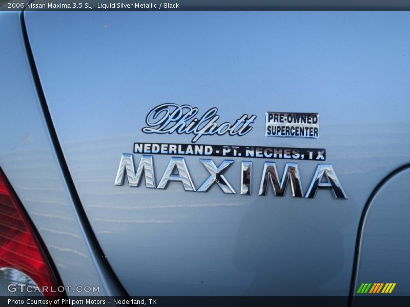 Liquid Silver Metallic / Black 2006 Nissan Maxima 3.5 SL
