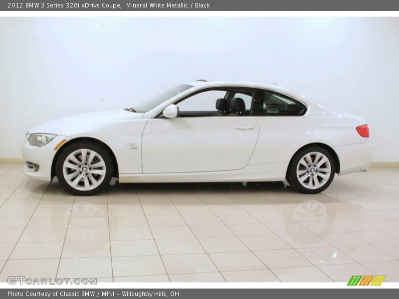 Mineral White Metallic / Black 2012 BMW 3 Series 328i xDrive Coupe