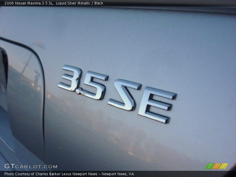 Liquid Silver Metallic / Black 2006 Nissan Maxima 3.5 SL