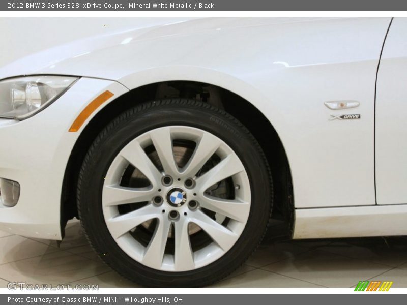 Mineral White Metallic / Black 2012 BMW 3 Series 328i xDrive Coupe