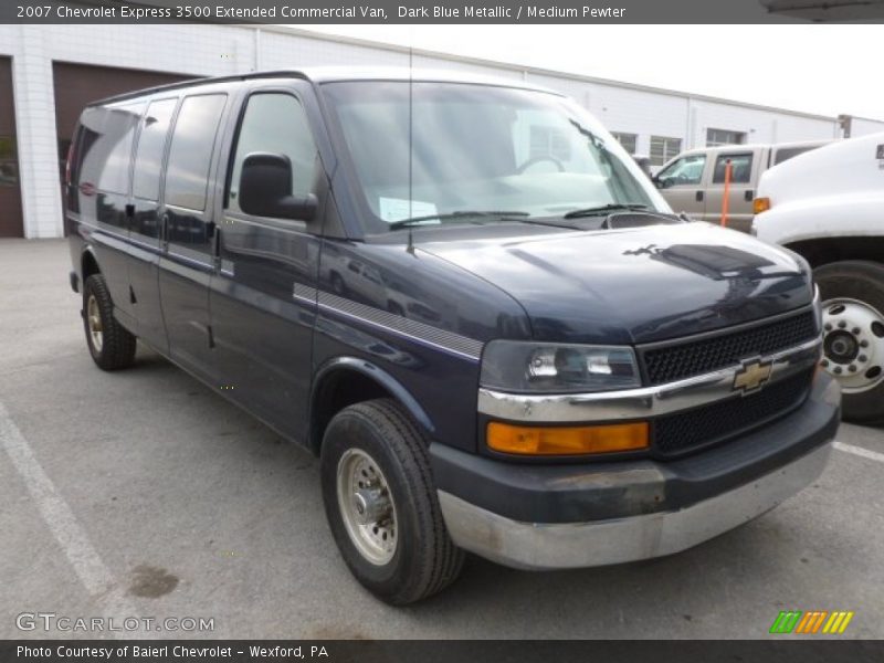 Dark Blue Metallic / Medium Pewter 2007 Chevrolet Express 3500 Extended Commercial Van