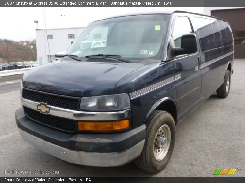 Dark Blue Metallic / Medium Pewter 2007 Chevrolet Express 3500 Extended Commercial Van