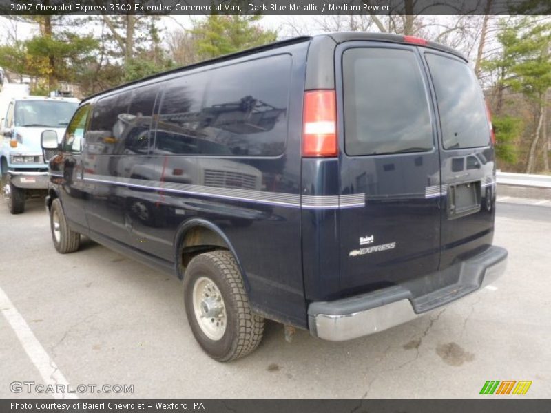Dark Blue Metallic / Medium Pewter 2007 Chevrolet Express 3500 Extended Commercial Van