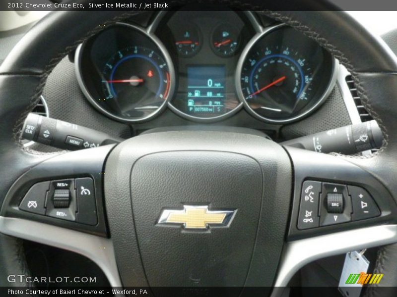 Silver Ice Metallic / Jet Black 2012 Chevrolet Cruze Eco