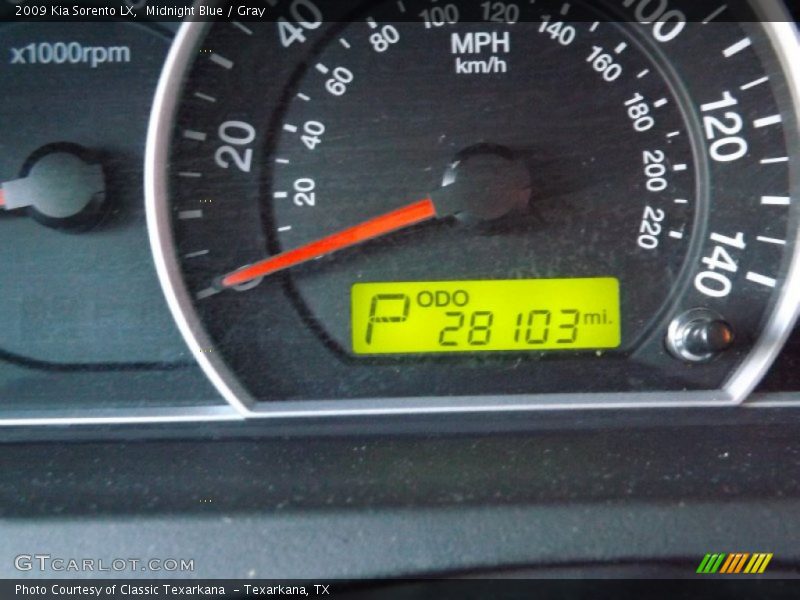 Midnight Blue / Gray 2009 Kia Sorento LX