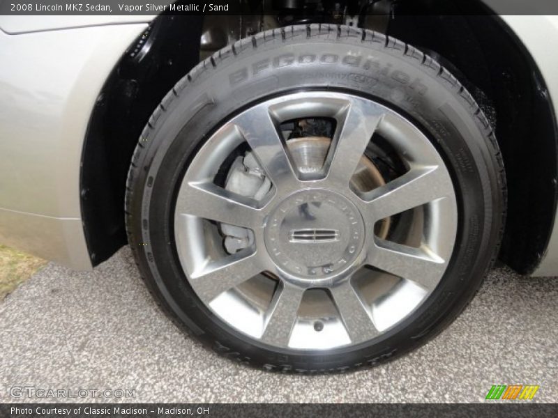 Vapor Silver Metallic / Sand 2008 Lincoln MKZ Sedan