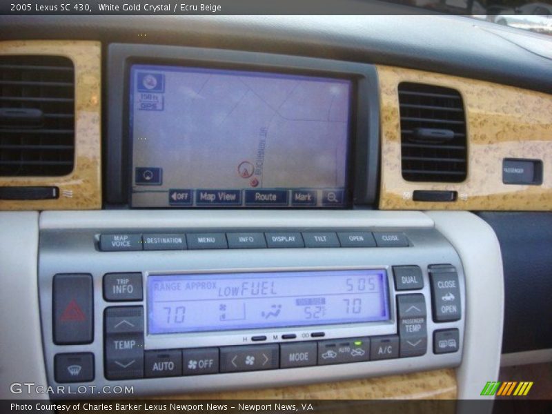 Navigation of 2005 SC 430