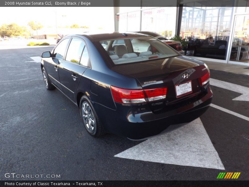 Ebony Black / Beige 2008 Hyundai Sonata GLS