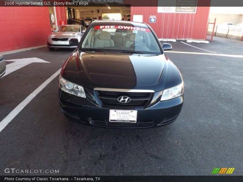 Ebony Black / Beige 2008 Hyundai Sonata GLS