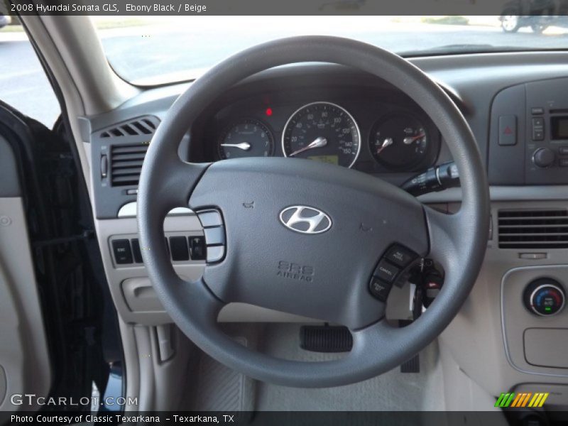 Ebony Black / Beige 2008 Hyundai Sonata GLS