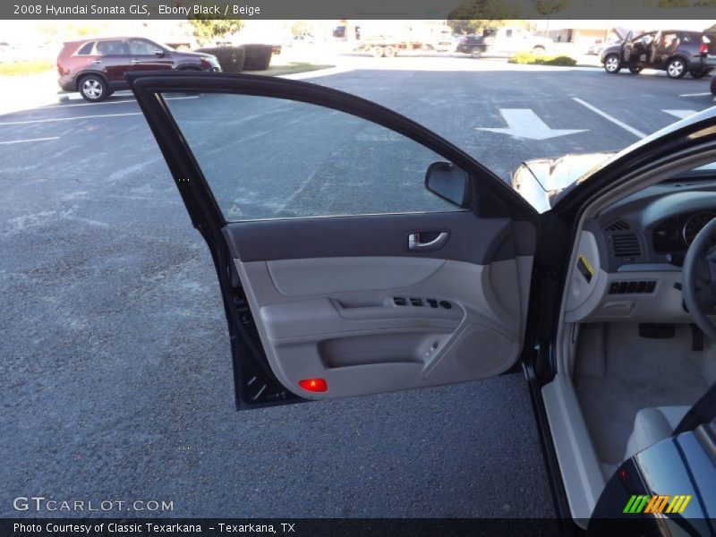 Ebony Black / Beige 2008 Hyundai Sonata GLS