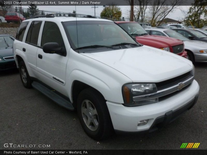 Summit White / Dark Pewter 2003 Chevrolet TrailBlazer LS 4x4