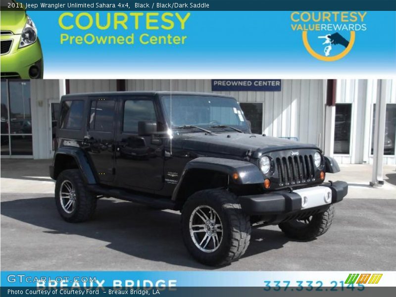 Black / Black/Dark Saddle 2011 Jeep Wrangler Unlimited Sahara 4x4