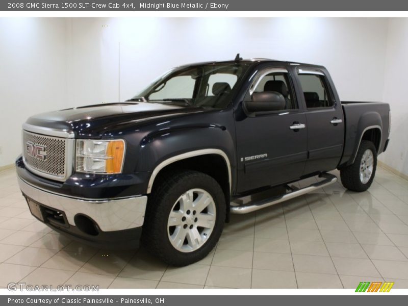 Midnight Blue Metallic / Ebony 2008 GMC Sierra 1500 SLT Crew Cab 4x4
