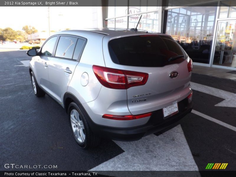 Bright Silver / Black 2012 Kia Sportage LX