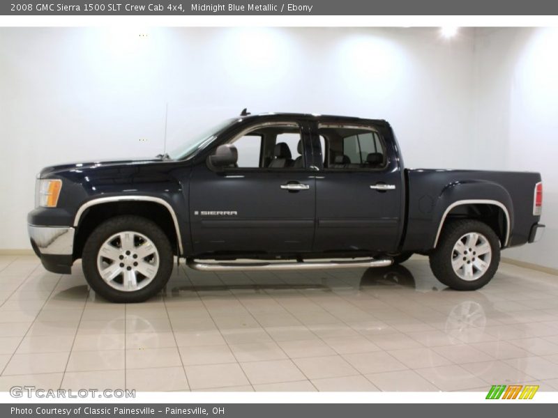 Midnight Blue Metallic / Ebony 2008 GMC Sierra 1500 SLT Crew Cab 4x4