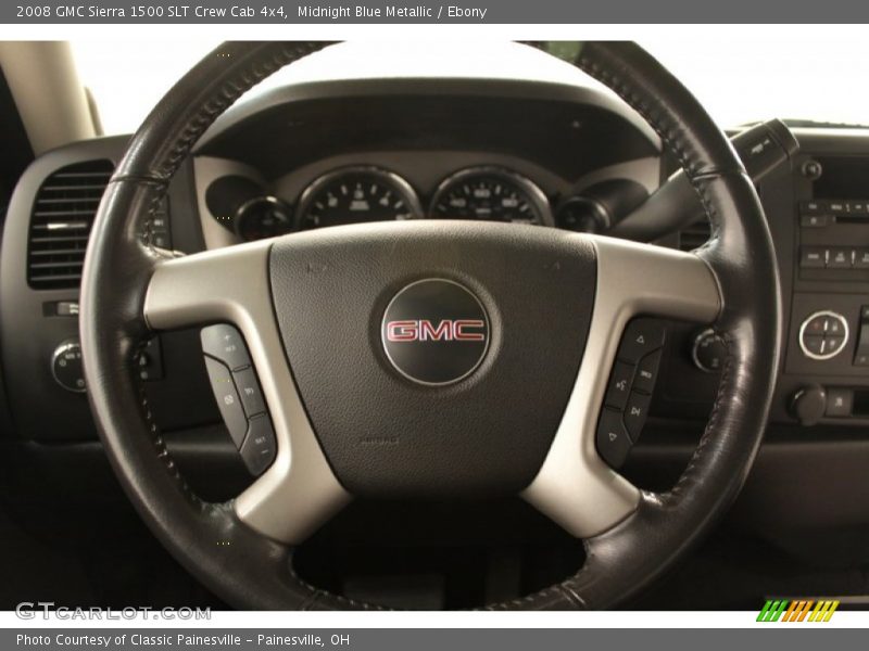 Midnight Blue Metallic / Ebony 2008 GMC Sierra 1500 SLT Crew Cab 4x4