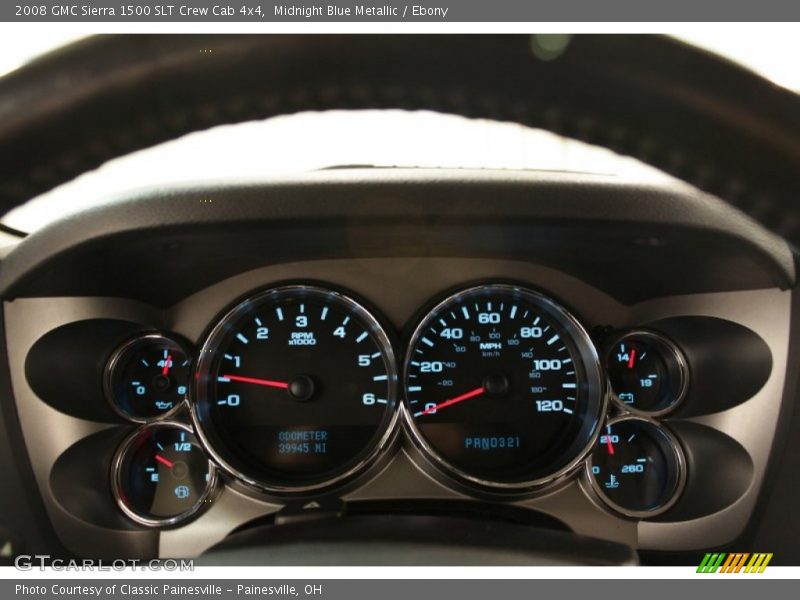 Midnight Blue Metallic / Ebony 2008 GMC Sierra 1500 SLT Crew Cab 4x4