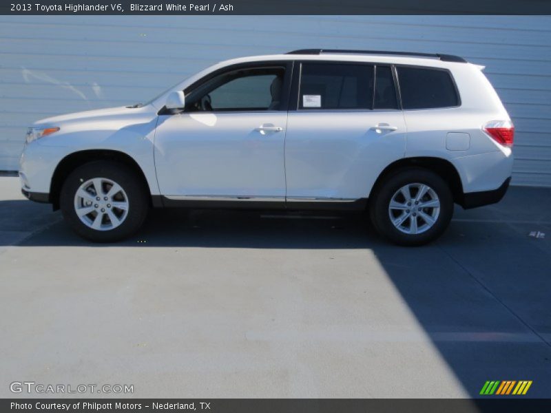 Blizzard White Pearl / Ash 2013 Toyota Highlander V6