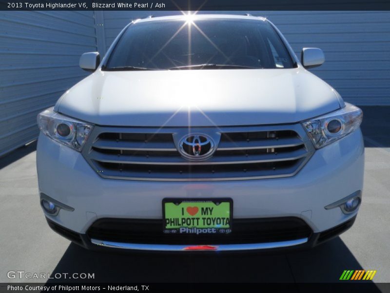 Blizzard White Pearl / Ash 2013 Toyota Highlander V6