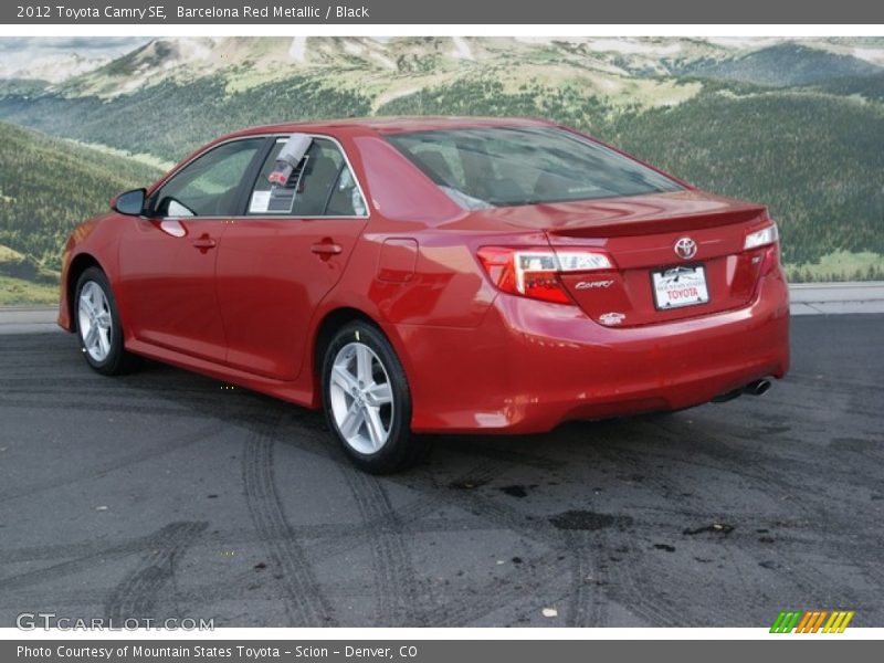 Barcelona Red Metallic / Black 2012 Toyota Camry SE