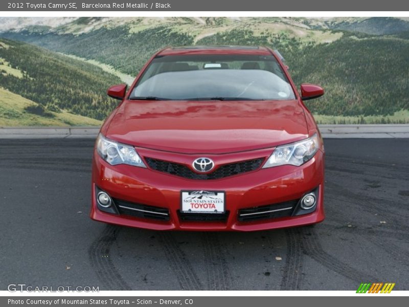 Barcelona Red Metallic / Black 2012 Toyota Camry SE