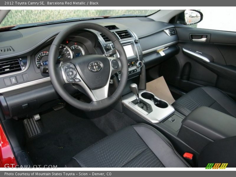 Barcelona Red Metallic / Black 2012 Toyota Camry SE
