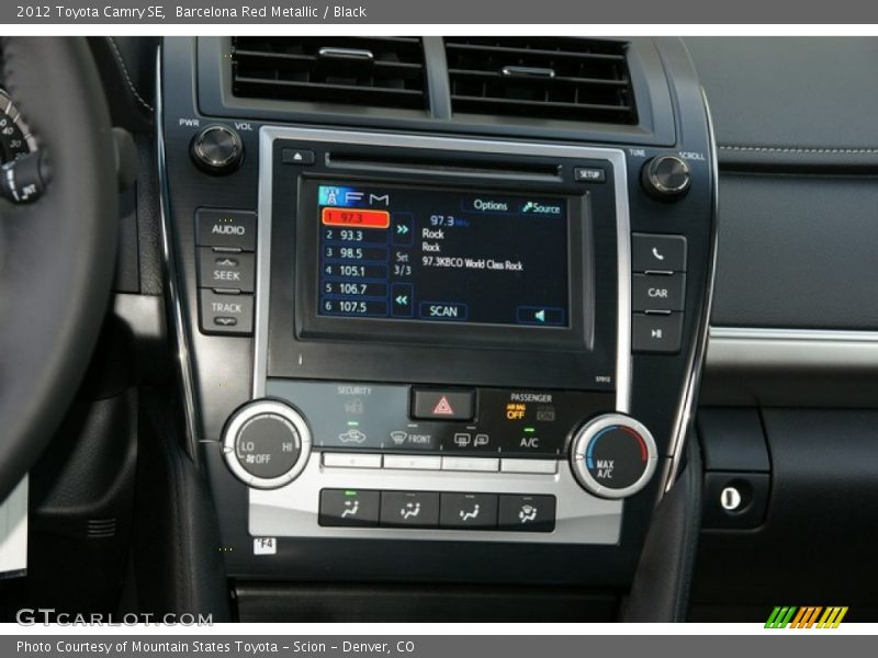 Barcelona Red Metallic / Black 2012 Toyota Camry SE