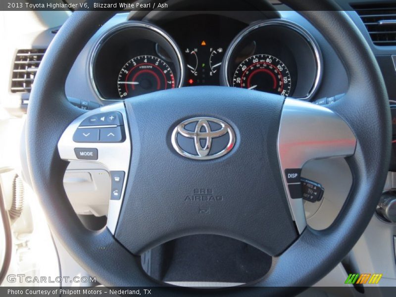 Blizzard White Pearl / Ash 2013 Toyota Highlander V6