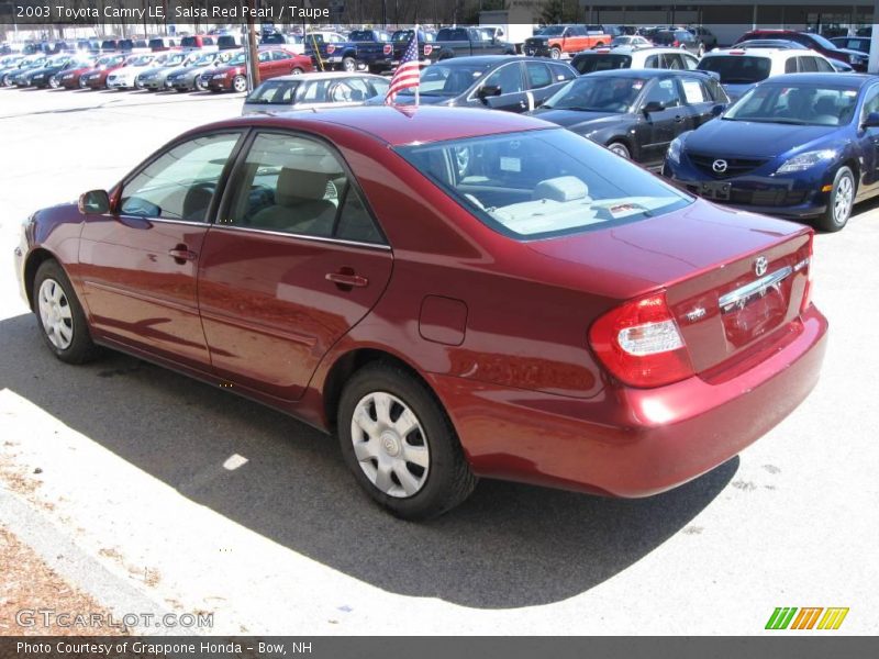 Salsa Red Pearl / Taupe 2003 Toyota Camry LE