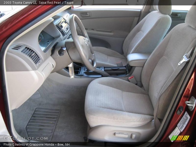 Salsa Red Pearl / Taupe 2003 Toyota Camry LE