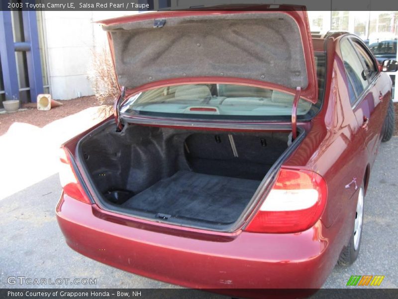 Salsa Red Pearl / Taupe 2003 Toyota Camry LE