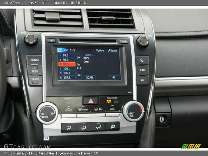 Attitude Black Metallic / Black 2012 Toyota Camry SE