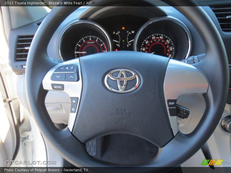 Blizzard White Pearl / Ash 2013 Toyota Highlander