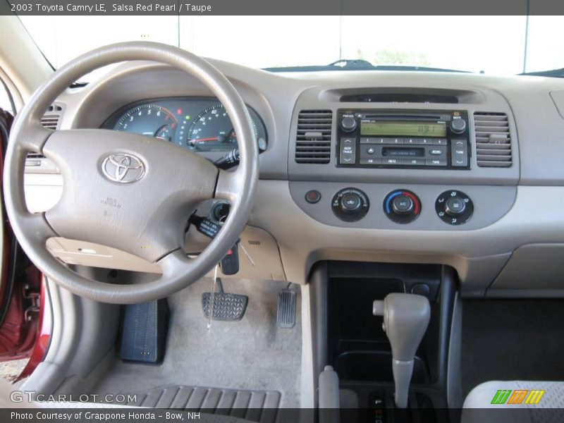 Salsa Red Pearl / Taupe 2003 Toyota Camry LE