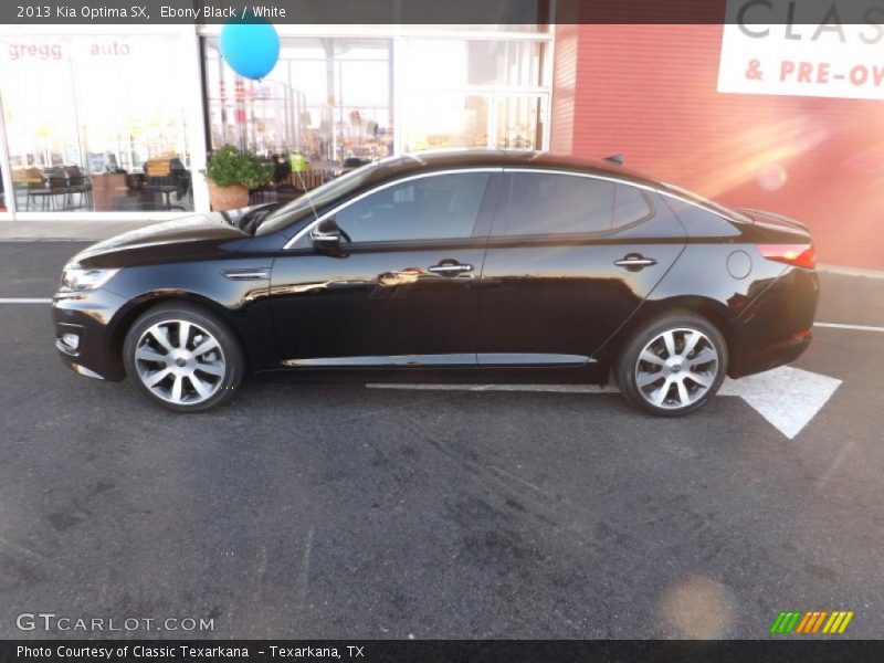 Ebony Black / White 2013 Kia Optima SX
