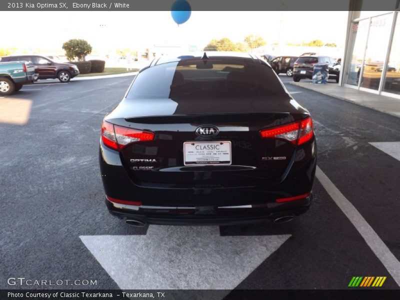 Ebony Black / White 2013 Kia Optima SX