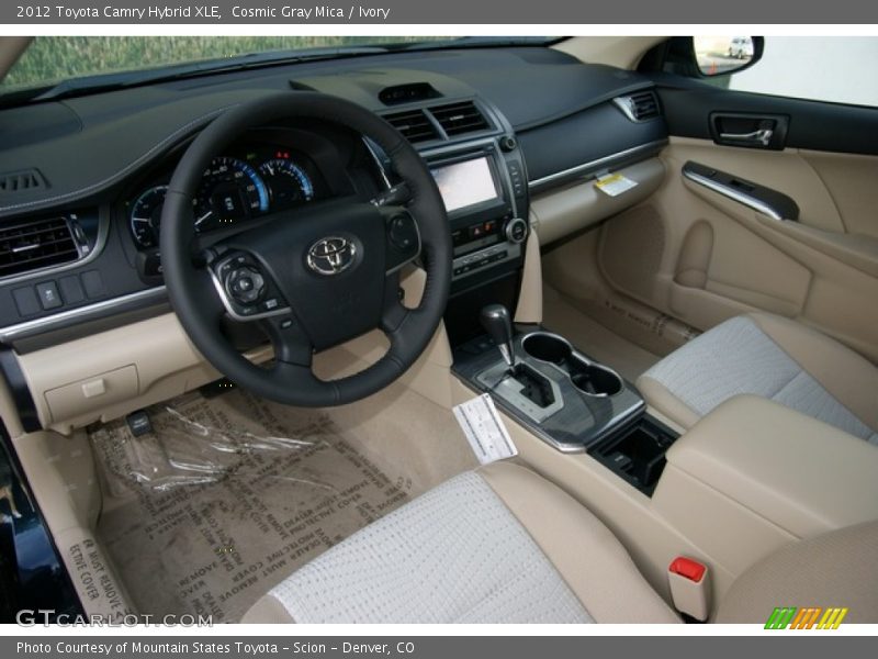 Cosmic Gray Mica / Ivory 2012 Toyota Camry Hybrid XLE