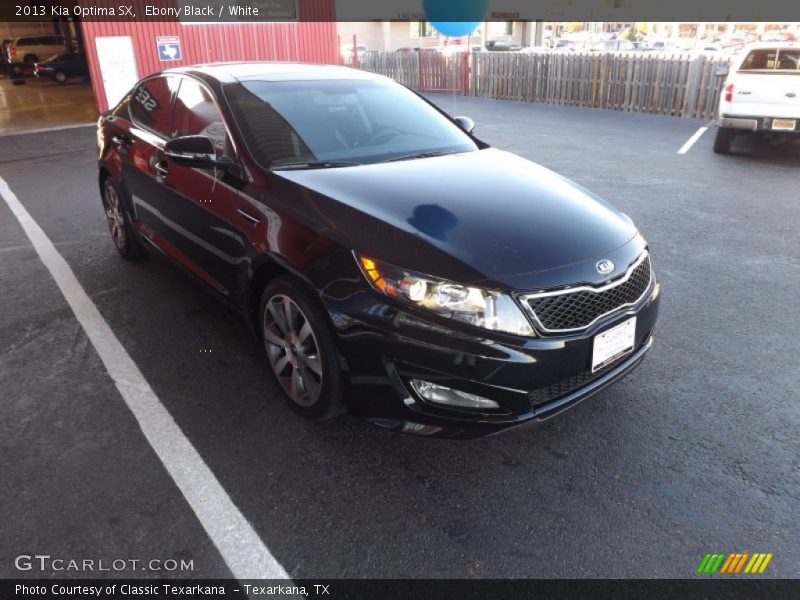 Ebony Black / White 2013 Kia Optima SX